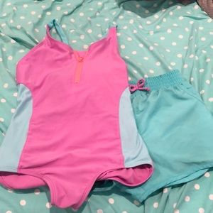 Cat & Jack One Piece Bathing Suit with Shorts